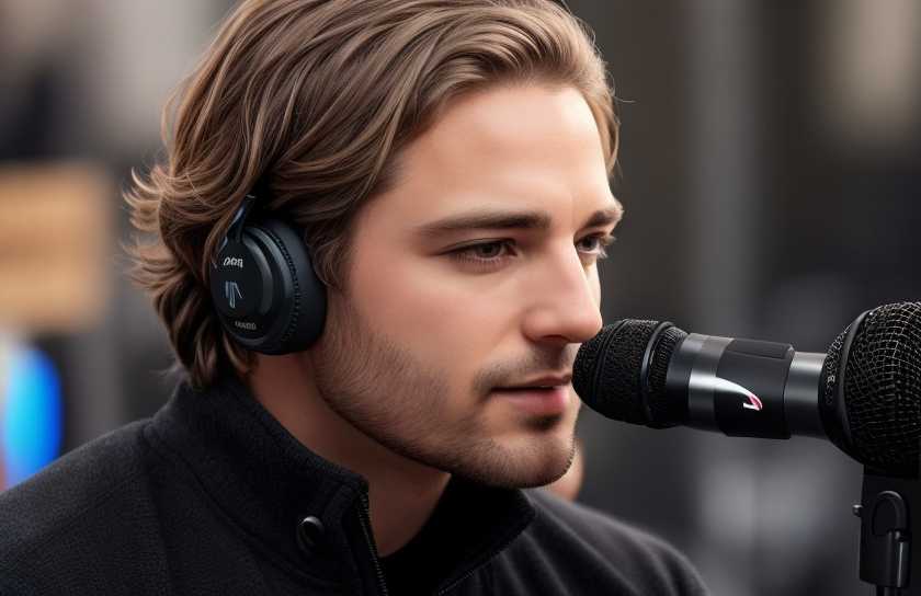 Wireless Microphone Attached to an Actor