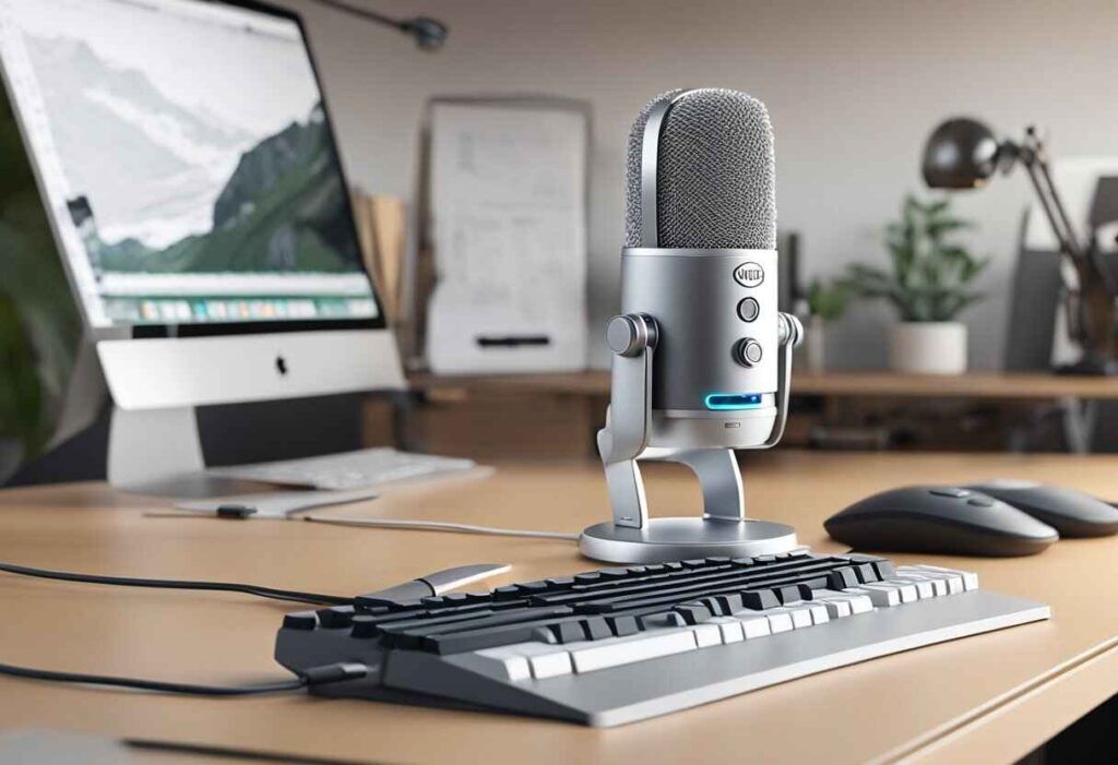 desk microphone for recording or communication